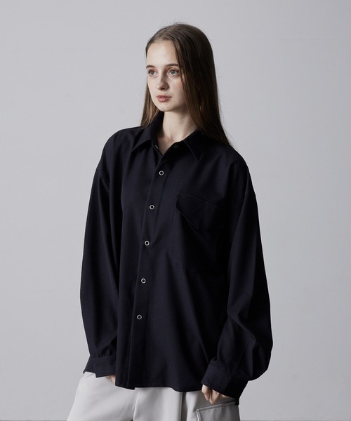 CLEL】Ring Snap Loose Shirt/リングスナップ ルーズシャツ（シャツ