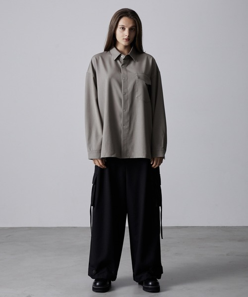 CLEL（クレイル）の「【CLEL】Ring Snap Loose  Shirt/リングスナップ ルーズシャツ（シャツ/ブラウス・メンズ・ダークネイビー/モカ/ダークブラウン/チャコールグレー・M/L/S）」の10枚目の写真