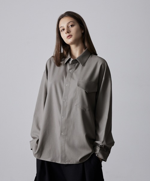 CLEL（クレイル）の「【CLEL】Ring Snap Loose  Shirt/リングスナップ ルーズシャツ（シャツ/ブラウス・メンズ・ダークネイビー/モカ/ダークブラウン/チャコールグレー・M/L/S）」の13枚目の写真