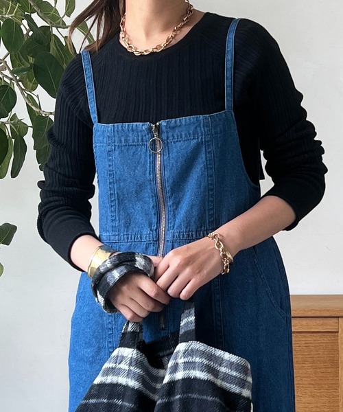 un dix cors（アンディコール）の「クルーネックリブプルオーバー（Tシャツ/カットソー・レディース・ブラック/ピンク/ホワイト/オフホワイト・FREE）」の4枚目の写真