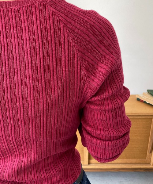 un dix cors（アンディコール）の「クルーネックリブプルオーバー（Tシャツ/カットソー・レディース・ブラック/ピンク/ホワイト/オフホワイト・FREE）」の15枚目の写真