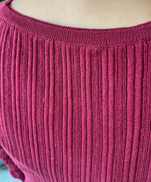 un dix cors（アンディコール）の「クルーネックリブプルオーバー（Tシャツ/カットソー・レディース・ブラック/ピンク/ホワイト/オフホワイト・FREE）」の14枚目の写真