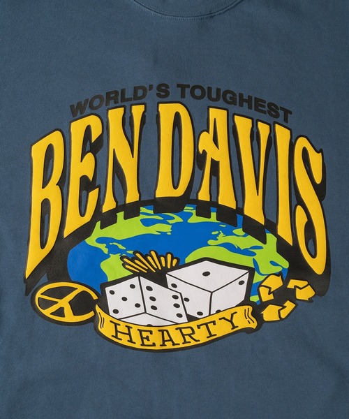 BEN DAVIS（ベンデイビス）の「【BENDAVIS／ベンデイビス】BEN AROUND THE WORLDCREW ロゴプリントスウェット/バックプリント/アームプリント/ビッグシルエット（スウェット・メンズ・ブラック/パープル/ダークブルー/アッシュグレー・M/L/XL）」の14枚目の写真