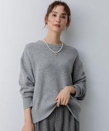 カシミヤブレンドバルキープルオーバー ニット