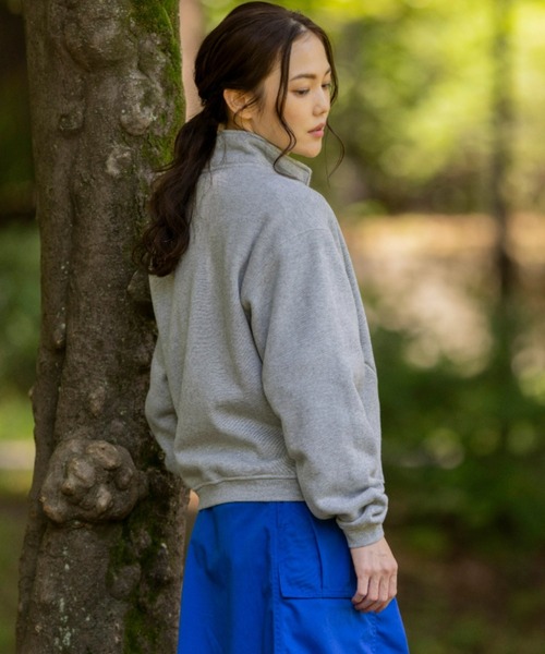 L.L.Bean（エルエルビーン）の「【JAPAN EDITION】ウィンスロップ・ハーフジップ・スウェットシャツ（スウェット・レディース・グレー系・MEDIUM）」の3枚目の写真