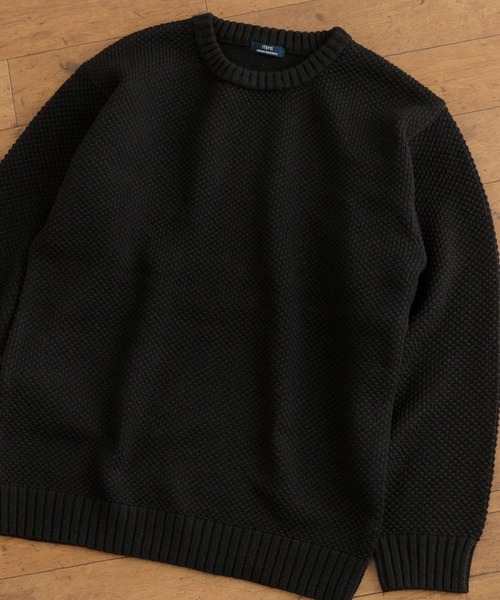 ITEMS URBANRESEARCH(アイテムズ アーバンリサーチ)の「マシンウォッシャブル クルーネックカノコニット(ニット/セーター・メンズ・ネイビー/ブルー/オフホワイト/ブラック/ピンク・MEDIUM/LARGE)」の3枚目の写真