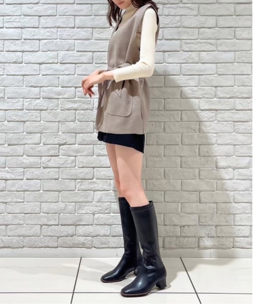 NOMAE(ノーマエ)の「ニットセット Vネックベスト(ベスト・レディース・ブラウン/グレー/ホワイト系その他/ブラック系その他/ブラック・FREE)」の12枚目の写真