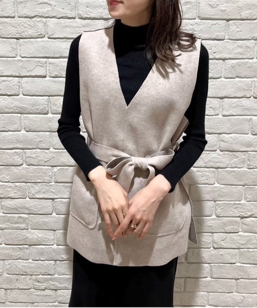 NOMAE(ノーマエ)の「ニットセット Vネックベスト(ベスト・レディース・ブラウン/グレー/ホワイト系その他/ブラック系その他/ブラック・FREE)」の13枚目の写真