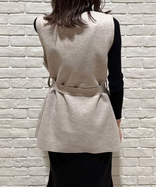 NOMAE(ノーマエ)の「ニットセット Vネックベスト(ベスト・レディース・ブラウン/グレー/ホワイト系その他/ブラック系その他/ブラック・FREE)」の16枚目の写真