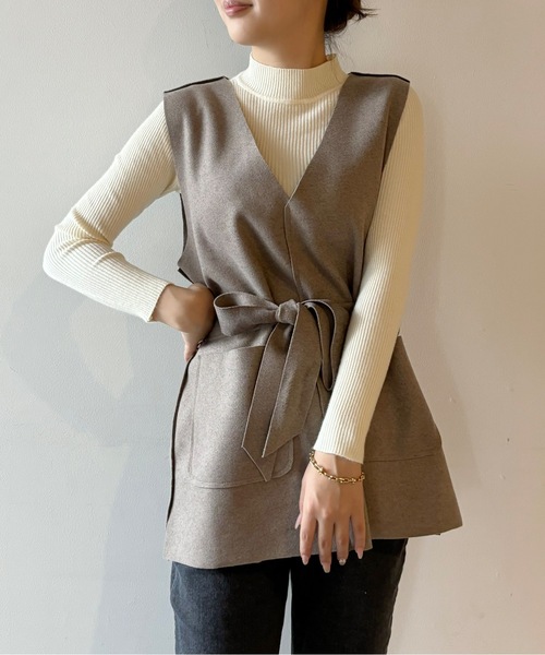 NOMAE(ノーマエ)の「ニットセット Vネックベスト(ベスト・レディース・ブラウン/グレー/ホワイト系その他/ブラック系その他/ブラック・FREE)」の21枚目の写真