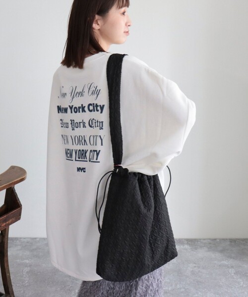 EARTH MADE（アースメイド）の「【EARTH MADE/アースメイド】フクレジャガードトートバッグ（トートバッグ・レディース・ライトグリーン/アイボリー/ブラック・FREE）」の4枚目の写真