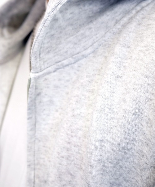Burner（バーナー）の「【GROOVY STORE】ZIPパーカー　裏起毛（パーカー・メンズ・杢グレー/ライトブラック/ホワイト/ブラック・L/M/LL/4L/3L）」の10枚目の写真