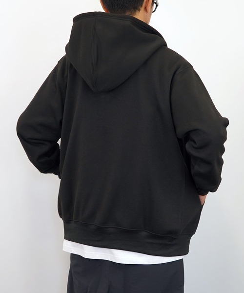 Burner（バーナー）の「【GROOVY STORE】ZIPパーカー　裏起毛（パーカー・メンズ・杢グレー/ライトブラック/ホワイト/ブラック・L/M/LL/4L/3L）」の16枚目の写真