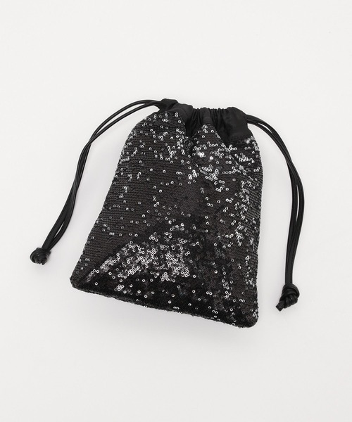 LAKOLE（ラコレ）の「2WAYスパンコール巾着 / 971094（ショルダーバッグ・レディース・ブラウン/シルバー/ブラック・FREE）」の15枚目の写真