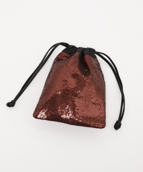 LAKOLE（ラコレ）の「2WAYスパンコール巾着 / 971094（ショルダーバッグ・レディース・ブラウン/シルバー/ブラック・FREE）」の17枚目の写真