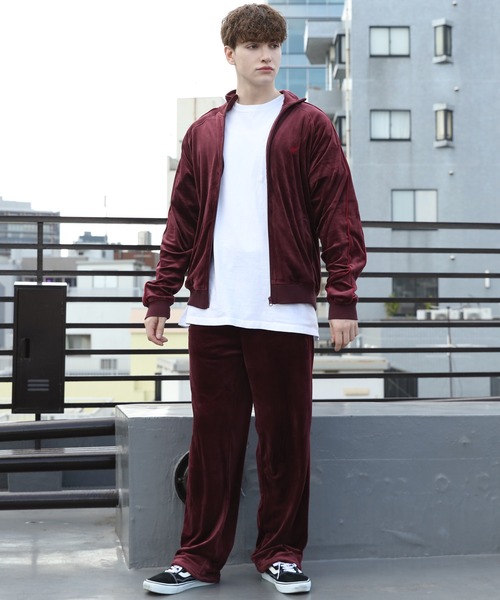 にじのすけ　未使用に近い　トルネードマート　ワイン色　ベロア ジャケット にじのすけ様専用 未使用に近い トルネードマート ワイン色 ベロア