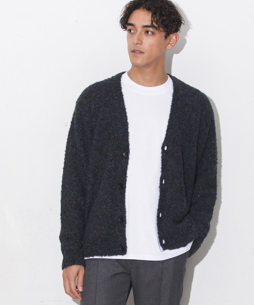 nano・universe ニットカーディガン 黒 S NANO universe（ナノユニバース）の「ラメシャギーニットカーディガン