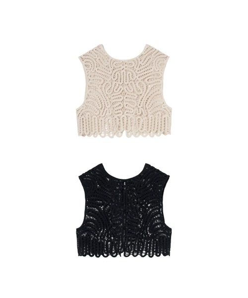 MARTE sahara 美品　Guipure Lace Vest 自然界の曲線をオリジナルレースに – MARTE