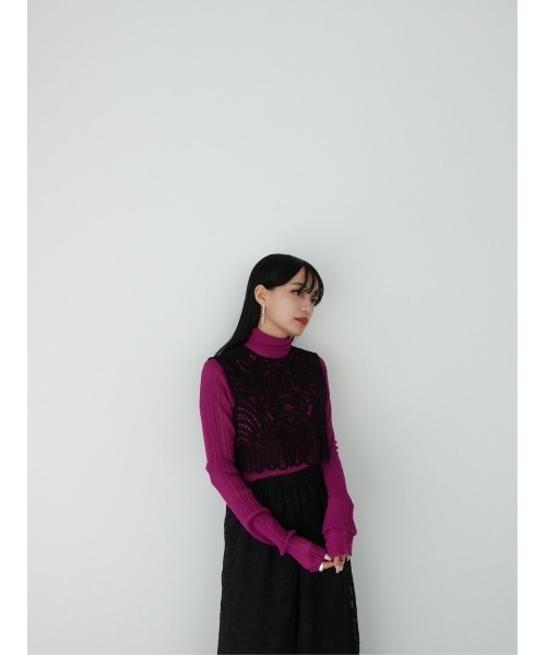 sahara（サハラ）の「Guipure Lace Vest（ベスト）」 - WEAR