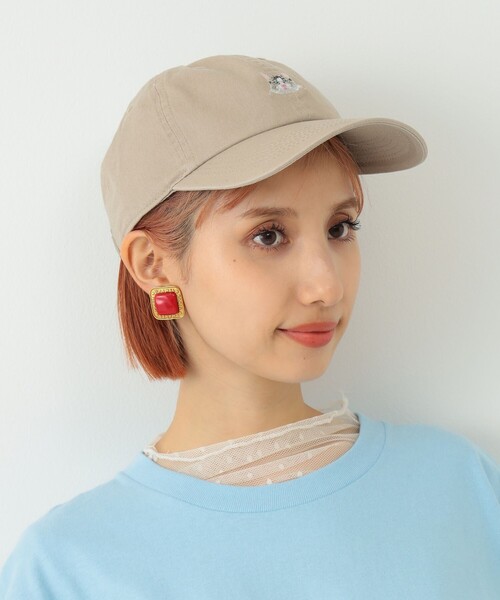 mmts（マミタス）の「〈UNISEX〉mmts / "ピンク"ちゃん刺繍 CAP（キャップ・レディース・ブラック/ベージュ/ピンク・ONE SIZE）」の3枚目の写真