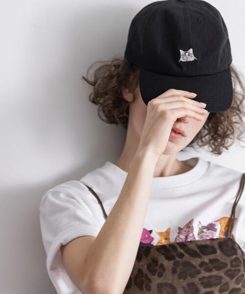 mmts（マミタス）の「〈UNISEX〉mmts / "ピンク"ちゃん刺繍 CAP（キャップ・レディース・ブラック/ベージュ/ピンク・ONE SIZE）」の2枚目の写真