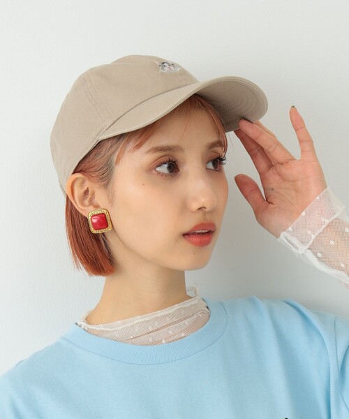 mmts（マミタス）の「〈UNISEX〉mmts / "ピンク"ちゃん刺繍 CAP（キャップ・レディース・ブラック/ベージュ/ピンク・ONE SIZE）」の9枚目の写真