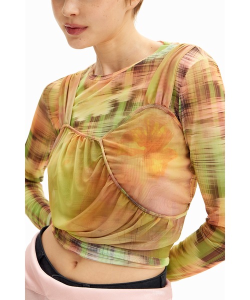 Desigual(デシグアル)の「【Desigual×Collina Strada】タイダイレイヤード ロングスリーブトップ(Tシャツ/カットソー・レディース・マルチ・S/M/L/XL/XS)」の3枚目の写真