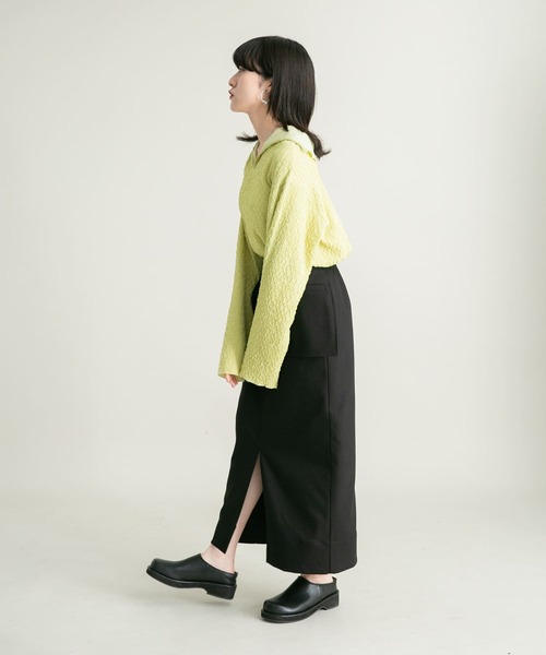 KBF（ケイビーエフ）の「ウエストポケットタイトスカート（スカート・レディース・チャコールグレー/ブラック・ONE）」の7枚目の写真