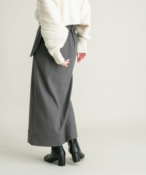 KBF（ケイビーエフ）の「ウエストポケットタイトスカート（スカート・レディース・チャコールグレー/ブラック・ONE）」の12枚目の写真