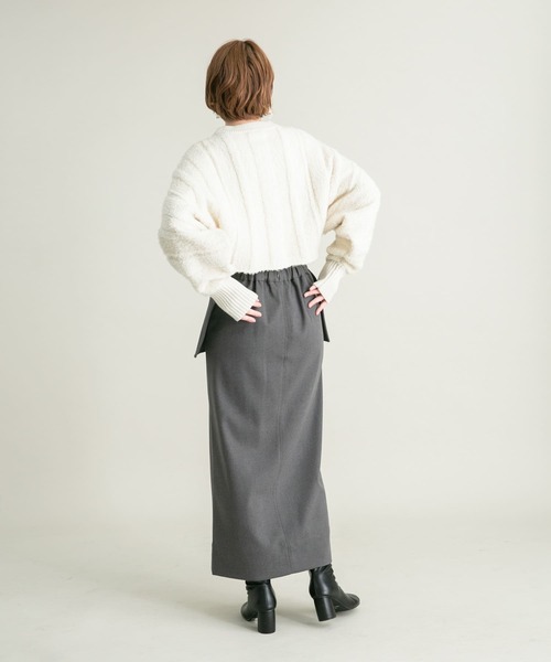 KBF（ケイビーエフ）の「ウエストポケットタイトスカート（スカート・レディース・チャコールグレー/ブラック・ONE）」の15枚目の写真