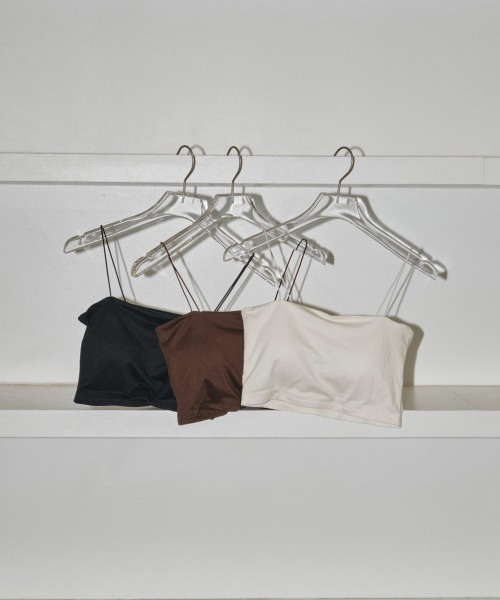 TODAYFUL(トゥデイフル)の「TODAYFUL Cupin Flatseam Bratop カップインフラットシームブラトップ/12410602(キャミソール・レディース・キナリ/ダークブラウン/ブラック・ONE SIZE)」の20枚目の写真