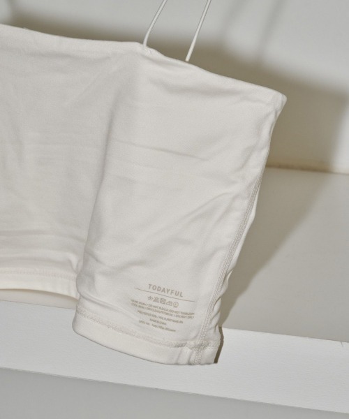 TODAYFUL(トゥデイフル)の「TODAYFUL Cupin Flatseam Bratop カップインフラットシームブラトップ/12410602(キャミソール・レディース・キナリ/ダークブラウン/ブラック・ONE SIZE)」の19枚目の写真