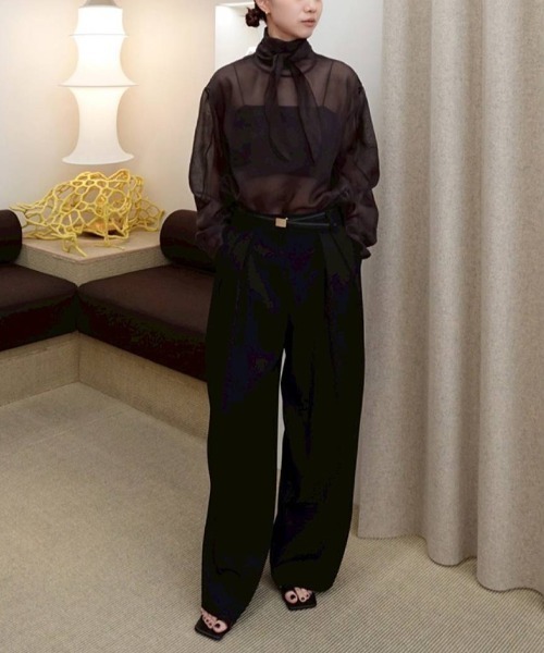 TODAYFUL(トゥデイフル)の「TODAYFUL Cupin Flatseam Bratop カップインフラットシームブラトップ/12410602(キャミソール・レディース・キナリ/ダークブラウン/ブラック・ONE SIZE)」の5枚目の写真