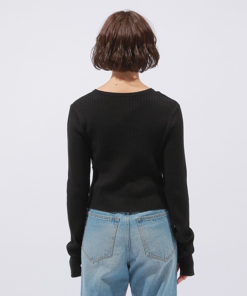 PAGEBOY（ページボーイ）の「パッチワークミニTOPS（ニット/セーター・レディース・オフホワイト/ブラック・FREE）」の13枚目の写真