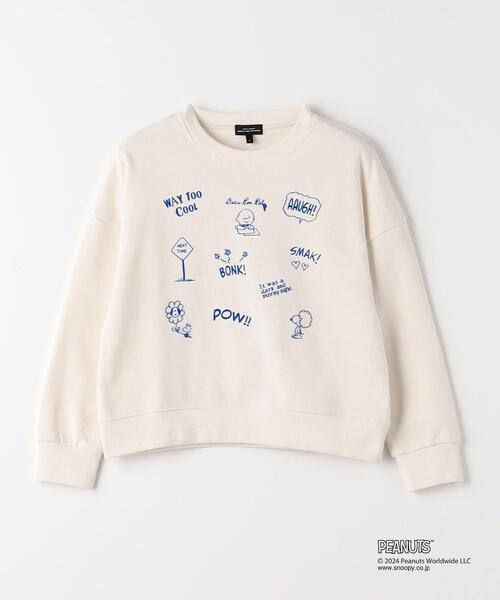 green label relaxing(グリーンレーベルリラクシング)の「【別注】<PEANUTS>TJ EX スウェット 100cm-130cm(スウェット・キッズ・ホワイト/イエロー/ダークグレー・XS110/S130)」の2枚目の写真