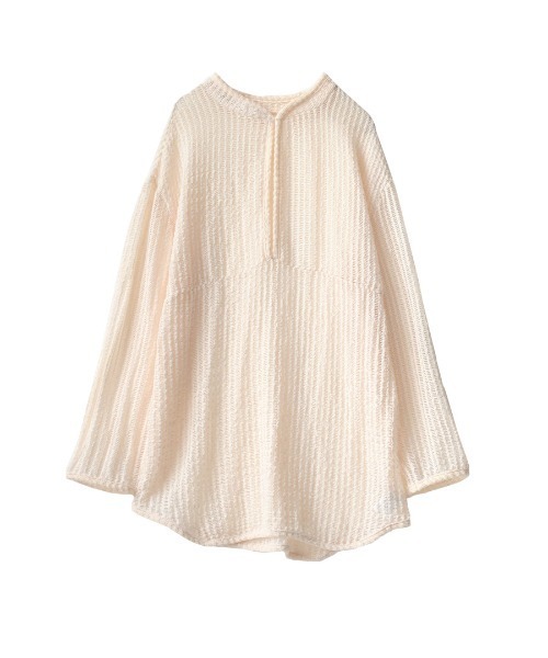 e-zakkamania stores（イーザッカマニアストアーズ）の「メッシュ ロングスリーブ プルオーバー（Tシャツ/カットソー・レディース・アイボリー/ブラック・M）」の16枚目の写真