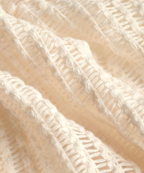 e-zakkamania stores（イーザッカマニアストアーズ）の「メッシュ ロングスリーブ プルオーバー（Tシャツ/カットソー・レディース・アイボリー/ブラック・M）」の15枚目の写真