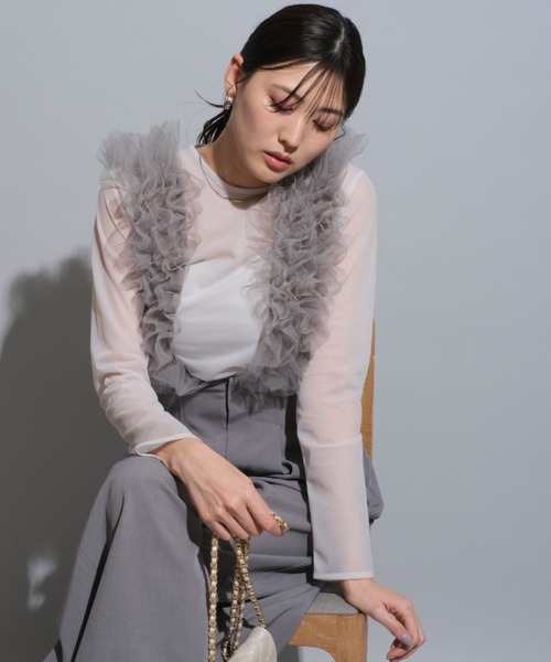 Mystrada(マイストラーダ)の「チュールサスペパンツ(その他パンツ・レディース・グレー/オフホワイト/ブラック・34/36/38)」の19枚目の写真