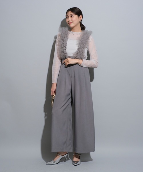 Mystrada(マイストラーダ)の「チュールサスペパンツ(その他パンツ・レディース・グレー/オフホワイト/ブラック・34/36/38)」の20枚目の写真