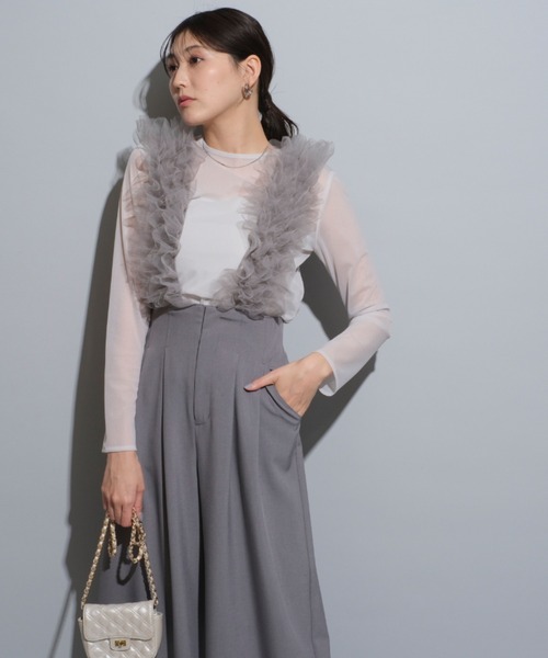 【Mystrada】チュールサスペパンツ 人気完売 美品 Mystrada チュールサスペパンツ｜Yahoo!フリマ