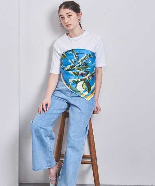 manipuri(マニプリ)の「<manipuri>シルク スカーフ L 24SS(バンダナ/スカーフ・レディース・ピンク/ターコイズブルー/イエロー/ケリー・FREE)」の10枚目の写真