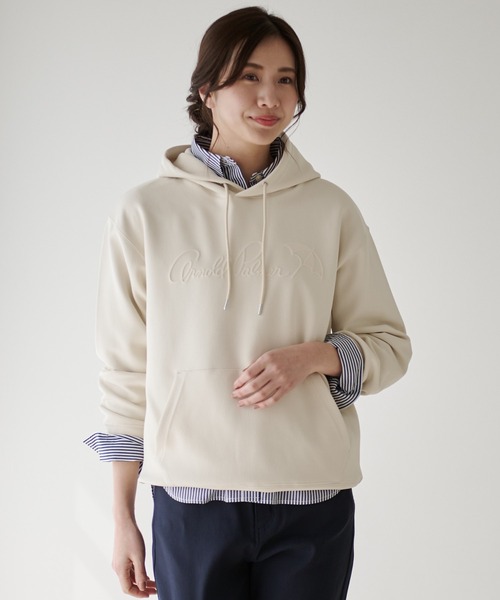 Arnold Palmer（アーノルドパーマー）の「ミラノリブ ポンチ シェア フーディ（パーカー・レディース・ブラック/アイボリー/ネイビー・XS/S/M/L/LL）」の19枚目の写真