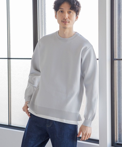 GLOBAL WORK(グローバルワーク)の「リッチライトニットレイヤード/986885(ニット/セーター・メンズ・ネイビー/ライトグリーン/ライトグレー・SMALL/MEDIUM/X-LARGE/LARGE)」の7枚目の写真