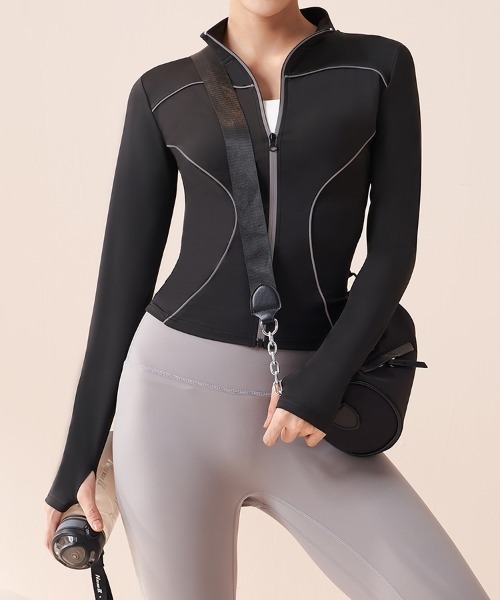 SAISON DE PAPILLON（セゾンドパピヨン）の「あたっか裏起毛ラッシュガードパーカー（パーカー・レディース・ホワイト/ブラック/グレー・M/L/XL）」の10枚目の写真