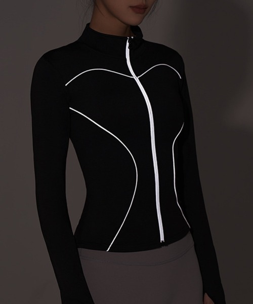 SAISON DE PAPILLON（セゾンドパピヨン）の「あたっか裏起毛ラッシュガードパーカー（パーカー・レディース・ホワイト/ブラック/グレー・M/L/XL）」の13枚目の写真