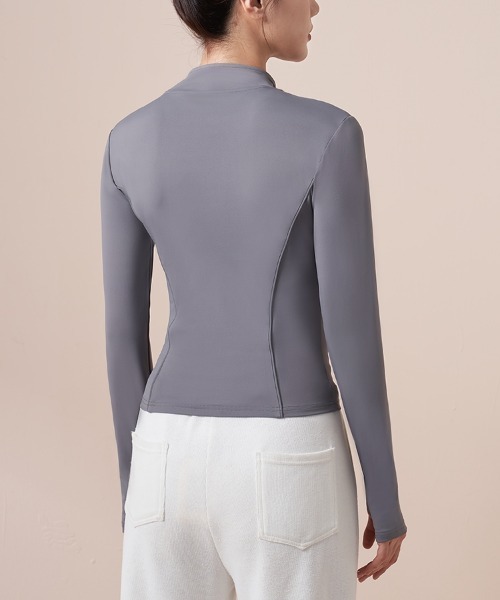 SAISON DE PAPILLON（セゾンドパピヨン）の「あたっか裏起毛ラッシュガードパーカー（パーカー・レディース・ホワイト/ブラック/グレー・M/L/XL）」の14枚目の写真