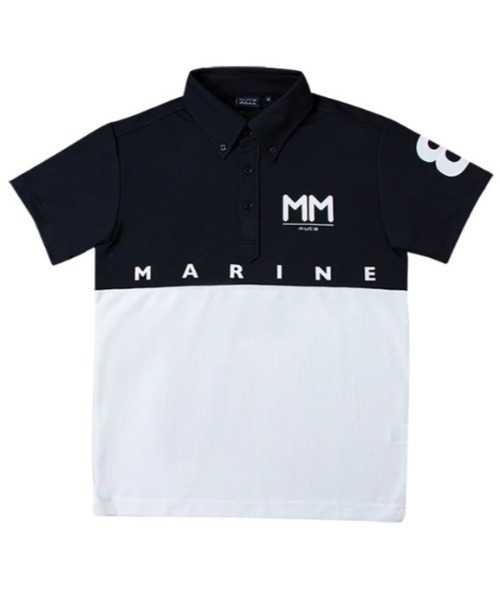 muta marine golf（ムータマリン ゴルフ）の「muta MARINE BICOLOR MM ポロシャツ（ポロシャツ・メンズ・ブラック/ピンク系その他7・5/4）」の2枚目の写真