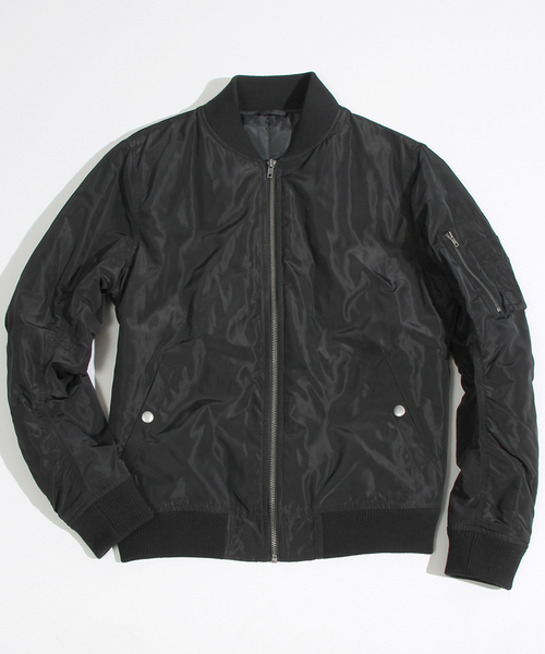 WEGO(ウィゴー)の「WEGO/MA-1(ミリタリージャケット・レディース・ブラック/グレー/グリーン/ネイビー/ワイン・FREE)」の6枚目の写真