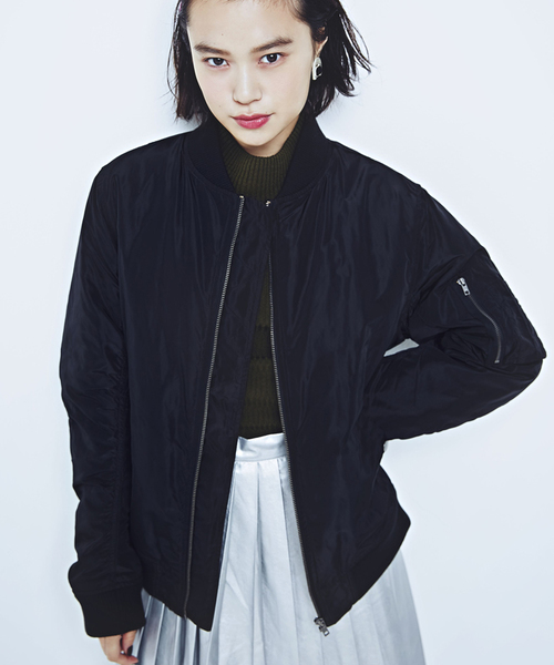 WEGO(ウィゴー)の「WEGO/MA-1(ミリタリージャケット・レディース・ブラック/グレー/グリーン/ネイビー/ワイン・FREE)」の22枚目の写真