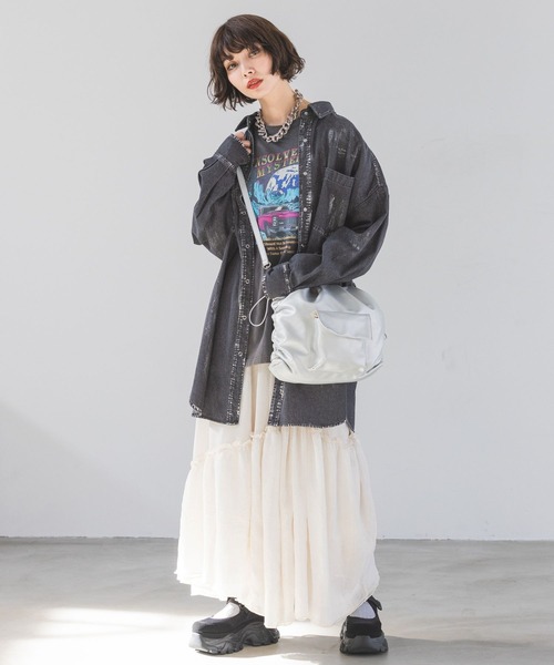 PAGEBOY（ページボーイ）の「イレヘムティアードスカート（スカート・レディース・アイボリー/ブラック/オフホワイト・FREE）」の15枚目の写真